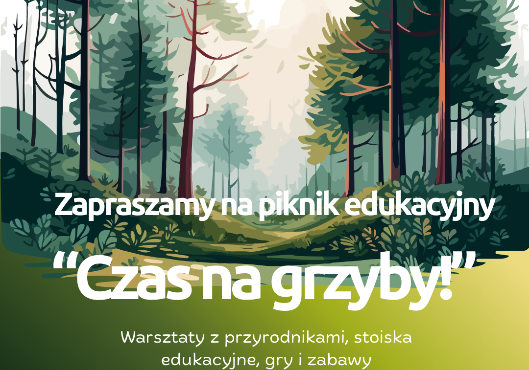 Plakat - Piknik "Czas na grzyby!" Grafika Piknik edukacyjny "Czas na grzyby! 2025