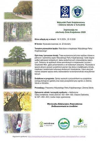 Dzień Krajobrazu "Rola drzew w Krajobrazie Wdzydzkiego Parku Krajobrazowego grafika